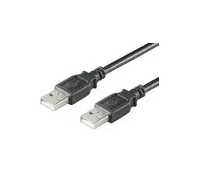 MicroConnect kabel USB2.0 A (M) - USB2.0 A (M) 0.1m černá
