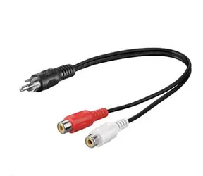 MicroConnect RCA audio adaptér RCA(M) - 2x RCA(F)