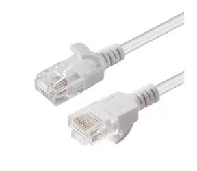 MicroConnect CAT6a U/UTP SLIM 0.25m bílá / LSZH