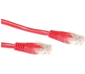MicroConnect CAT6 U/UTP 0.5m CCA červená / PVC / AWG 26/7 / CCA