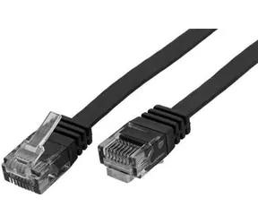MicroConnect CAT6 U/UTP 0.5m CCA černá / PVC / AWG 26/7 / CCA