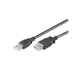 MicroConnect Propojovací kabel USB 2.0 M - USB 2.0 F 0.1m černá / 480 Mbit/s