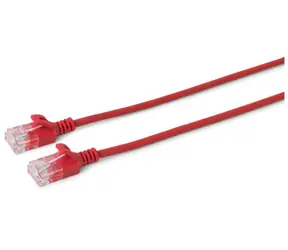 MicroConnect CAT6 U/UTP SLIM 0.5m červená / PVC