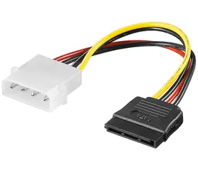 MicroConnect redukce napájení MOLEX (4-pin) (M) - SATA (15-pin) (F) 0.2m