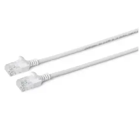 MicroConnect CAT6a U/UTP SLIM 0.5m bílá / LSZH