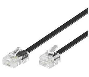 MicroConnect Modulární kabel RJ11 - RJ45 1m černá