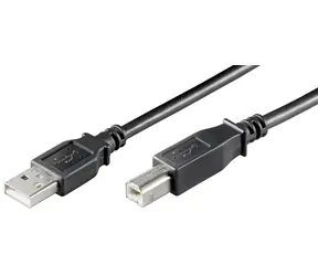 MicroConnect kabel USB2.0 A (M) - USB B (M) 1m černá / 480Mbit/s