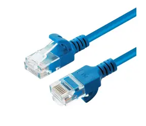 MicroConnect CAT6a U/UTP SLIM 0.5m modrá / LSZH