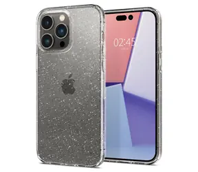 Spigen Liquid Crystal Glitter ochranný kryt pro Apple iPhone 14 Pro čirá