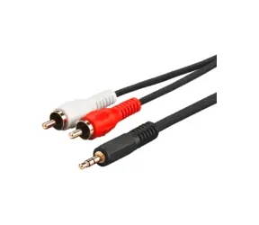 MicroConnect Audio adapter jack 3.5mm (M) - 2x RCA (M) 1.5m černá