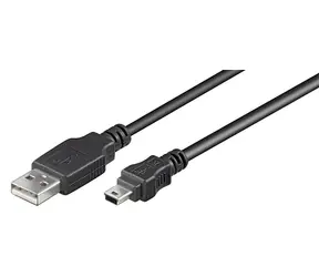 MicroConnect kabel USB2.0 A (M) - miniUSB B (M) 1m černá / 480Mbit/s