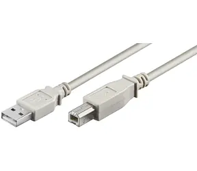 MicroConnect kabel USB2.0 A (M) - USB2.0 B (M) 1.8m bílá / 480Mbit/s