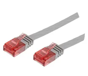 MicroConnect CAT6 U/UTP FLAT 0.25m černá / PVC