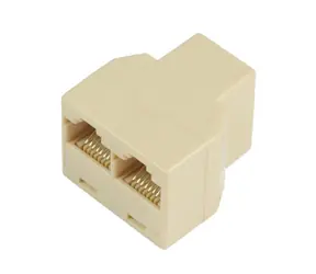 MicroConnect Modulární spojka RJ45 (F) - 2x RJ45 (F) béžová