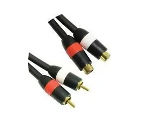 MicroConnect Stereo kabel 2x RCA (M) - 2x RCA (F) 2.5m černá