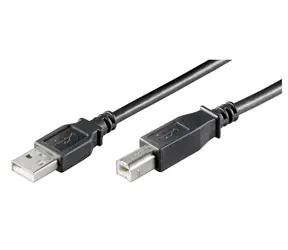 MicroConnect kabel USB2.0 A (M) - USB2.0 B (M) 1.8m černá / 480Mbit/s