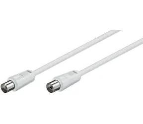 MicroConnect koaxiální kabel M-F 75 Ohm 1.5m bílá 