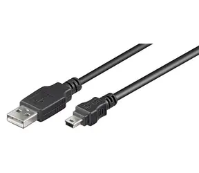 MicroConnect kabel USB2.0 A (M) - miniUSB B (M) 2m černá / 480Mbit/s