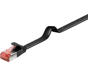 MicroConnect CAT6 U/UTP FLAT 1m černá / PVC