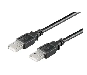 MicroConnect kabel USB2.0 A (M) - USB2.0 A (M) 3m černá / 480Mbit/s