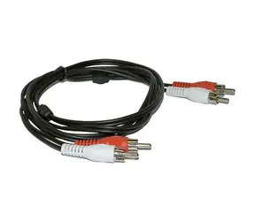 MicroConnect Stereo kabel 2x RCA (M) - 2x RCA (M) 1.5m černá