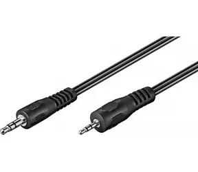 MicroConnect Audio kabel stereo mini jack 3.5mm (M) - 2.5mm mini jack (M) 2m černá