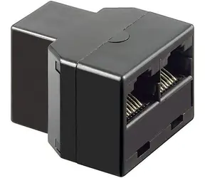 MicroConnect Modulární spojka RJ45 (F) - 2x RJ45 (F) černá