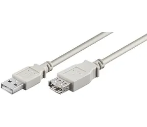 MicroConnect kabel USB2.0 A (M) - USB2.0 A (F) 3m šedá / 480Mbit/s