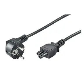 MicroConnect Síťový napájecí kabel Schuko 90° úhel - C5 0.5m černá