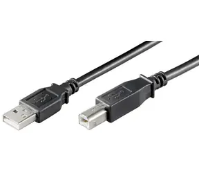 MicroConnect kabel USB2.0 A (M) - USB2.0 B (M) 3m černá / 480Mbit/s