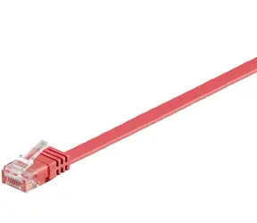 MicroConnect CAT6 U/UTP FLAT 1m červená / PVC
