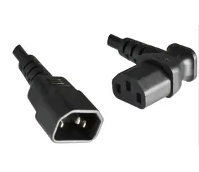 MicroConnect Power Cord C14 90° úhel - C13 1.8m černá