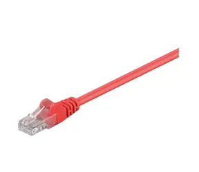MicroConnect CAT5e U/UTP 15m CCA červená / PVC
