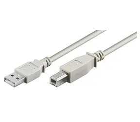 MicroConnect kabel USB2.0 A (M) - USB2.0 B (M) 5m bílá / 480Mbit/s