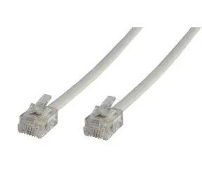 MicroConnect Modulární kabel RJ12 6C/6P 5m bílá 