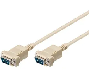 MicroConnect sériový kabel RS-232, D-SUB 9-pin (M) - D-SUB 9-pin (M) 3m bílá