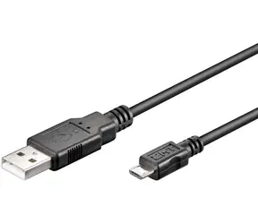 MicroConnect kabel USB2.0 A (M) - microUSB B (M) 5m černá / 480Mbit/s