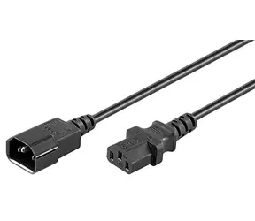 MicroConnect Prodlužovací kabel C14 - C13 2m černá
