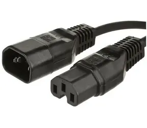 MicroConnect Prodlužovací kabel C14 - C15 1m černá