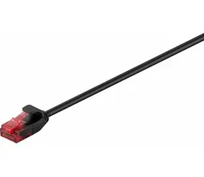 MicroConnect CAT6 U/UTP SLIM 0.3m černá / PVC