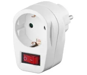 MicroConnect zásuvka CEE7/4 jack s vypínačem bílá