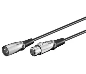 MicroConnect XLR kabel XLR (M) - XLR (F) 0.5m černá