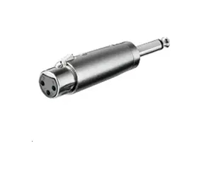 MicroConnect Adapter 6.35mm Jack (M) - XLR (F) stříbrná
