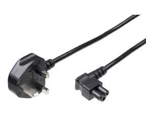 MicroConnect Power Cord zahnutý UK Typ G - C5 1.8m černá / Anglická koncovka