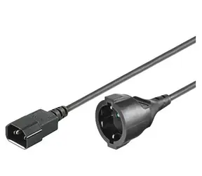 MicroConnect Prodlužovací kabel C14 - Schuko (F) 1m černá