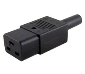 MicroConnect IEC síťová zástrčka C19 (F) černá