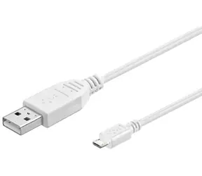 MicroConnect kabel USB2.0 A (M) - microUSB B (M) 5m bílá / 480Mbit/s
