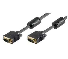 MicroConnect Kabel Full HD VGA (M) - VGA (M) 1m černá / feritová jádra