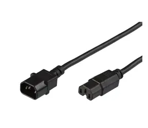MicroConnect Prodlužovací kabel C14 - C15 1.5m černá