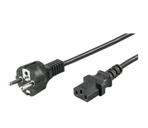 MicroConnect Síťový napájecí kabel Schuko - C13 3m černá